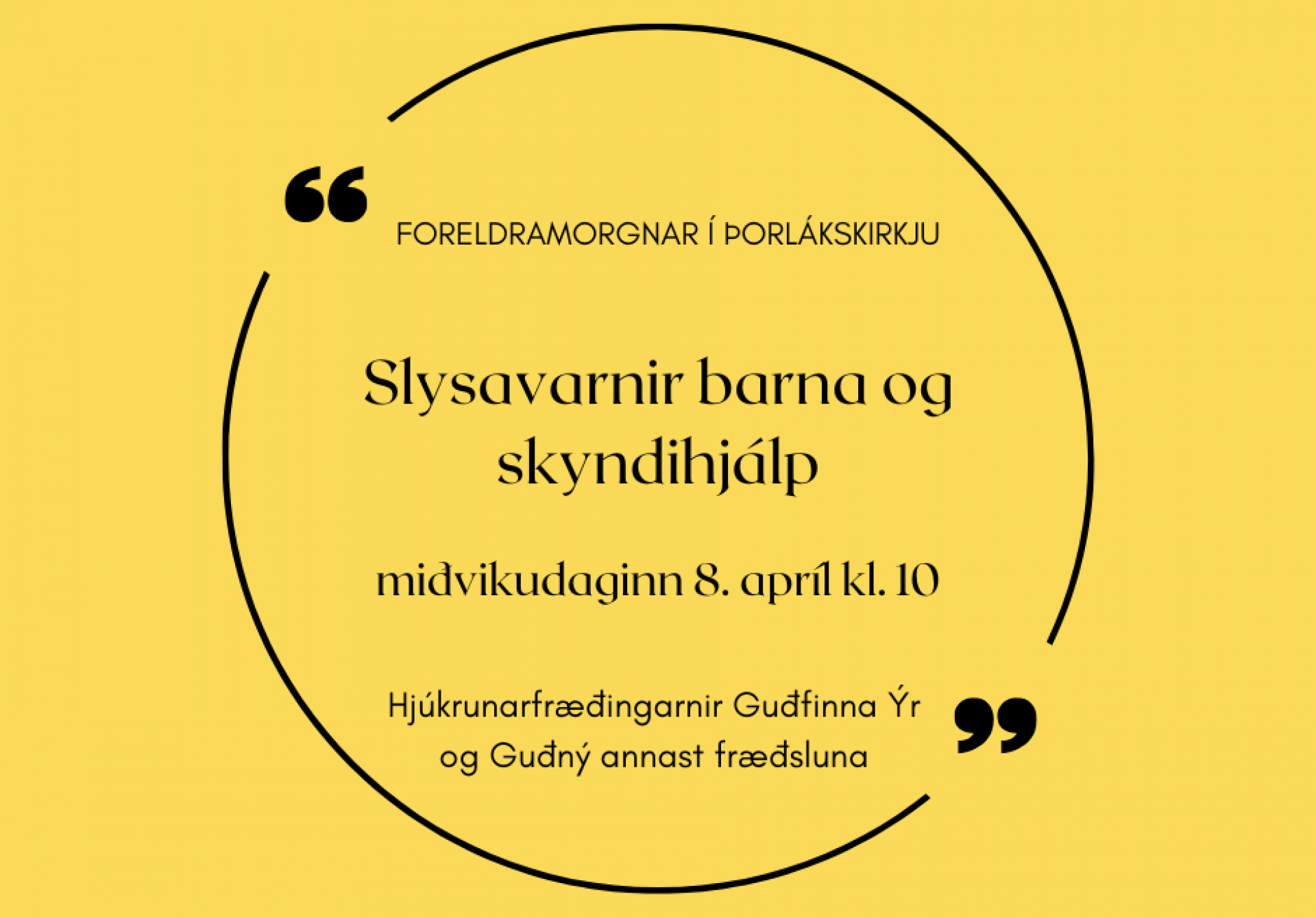 Fræðsla á foreldramorgni